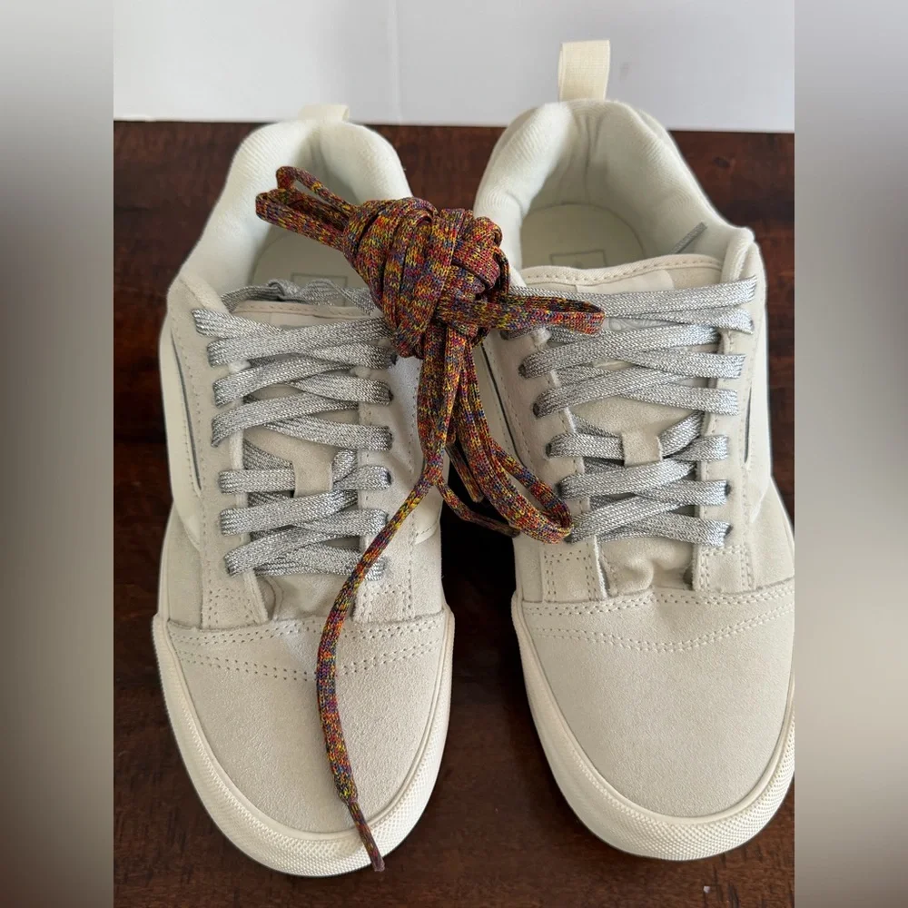 Vans Womens Platform Skate Shoes Knu Stack Stackform  Multicolor Laces Size 9 - Picture 2 of 14